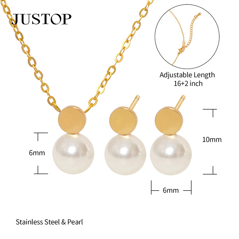 JUSTOP Organic retro earrings from pearl