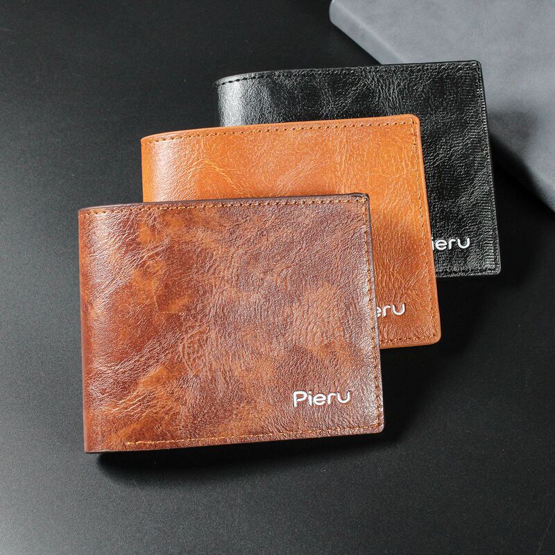 Foreign trade hot new wallet men's wallet fire PU wallet beach supply Horizontal men's wallet