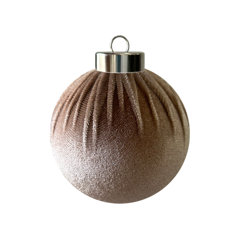 Venta directa de fábrica 6/8CM bola de tela decoración de bolas de Navidad decoración de Navidad adornos al por mayor