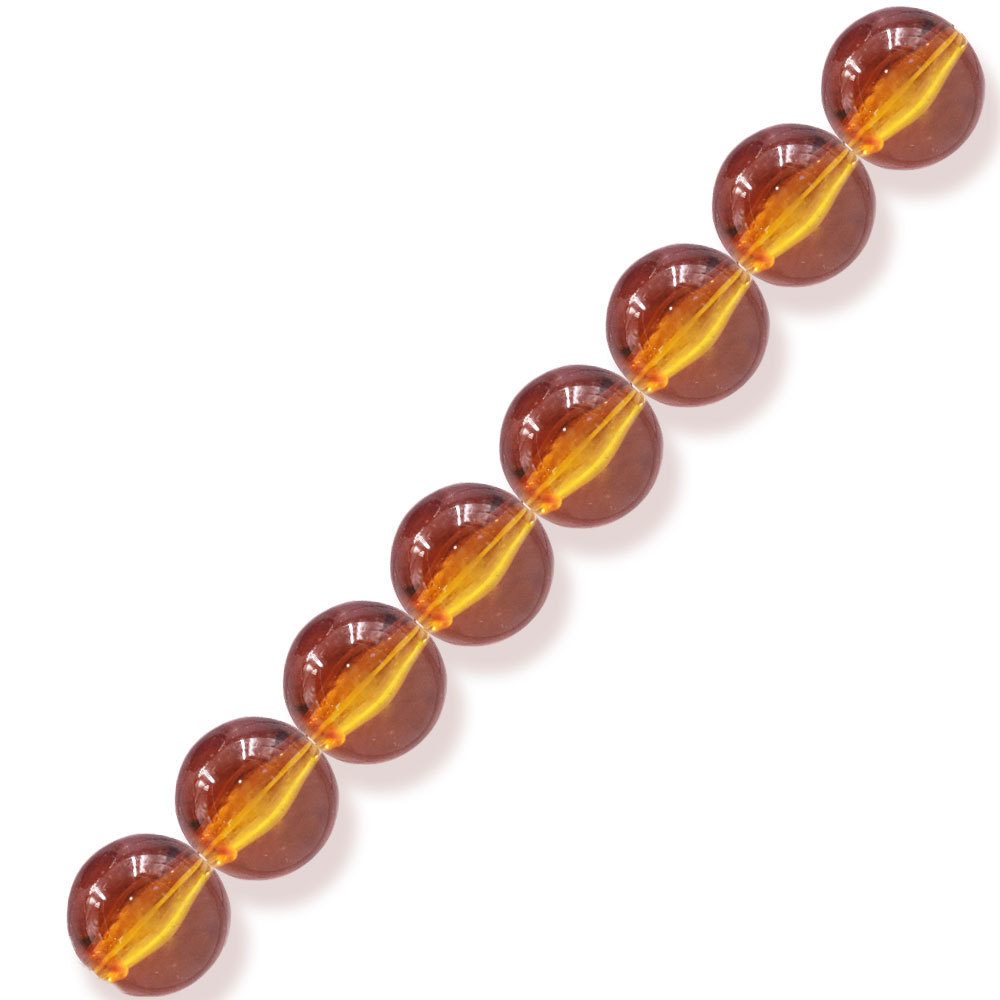 Acrylic plastic amber round beads