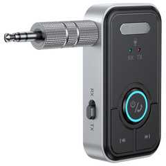 跨境2合一蓝牙接收器发射器V5.3车载音箱功放3.5mm无线音频转换器