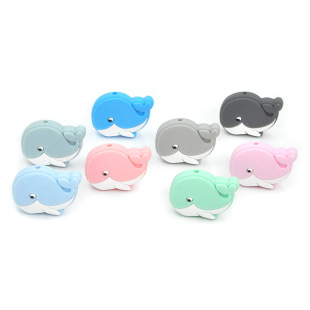 Manufacturer Wholesale Cross-Border Hot-Selling Animal Silicone Teether Beads Baby Cartoon Loose Beads Toy Anti-Falling Chain