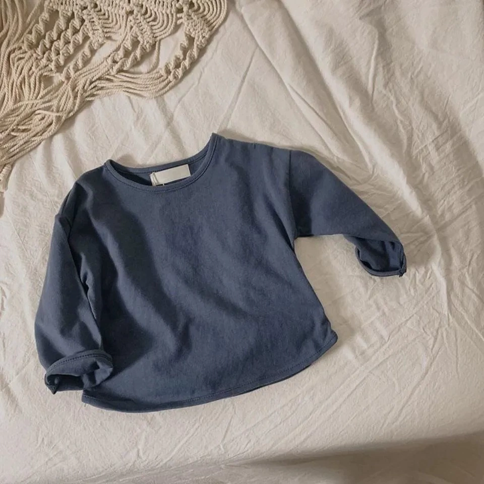 Детская хлопковая футболка для мальчиков корейского Oversize, мягкий хлопок, размеры 80–130 см