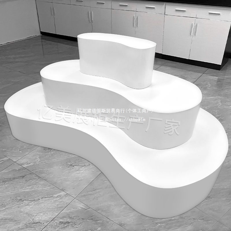 中岛展示台流水台鞋包饰品服装店陈列柜鞋店中岛台花店陈列台