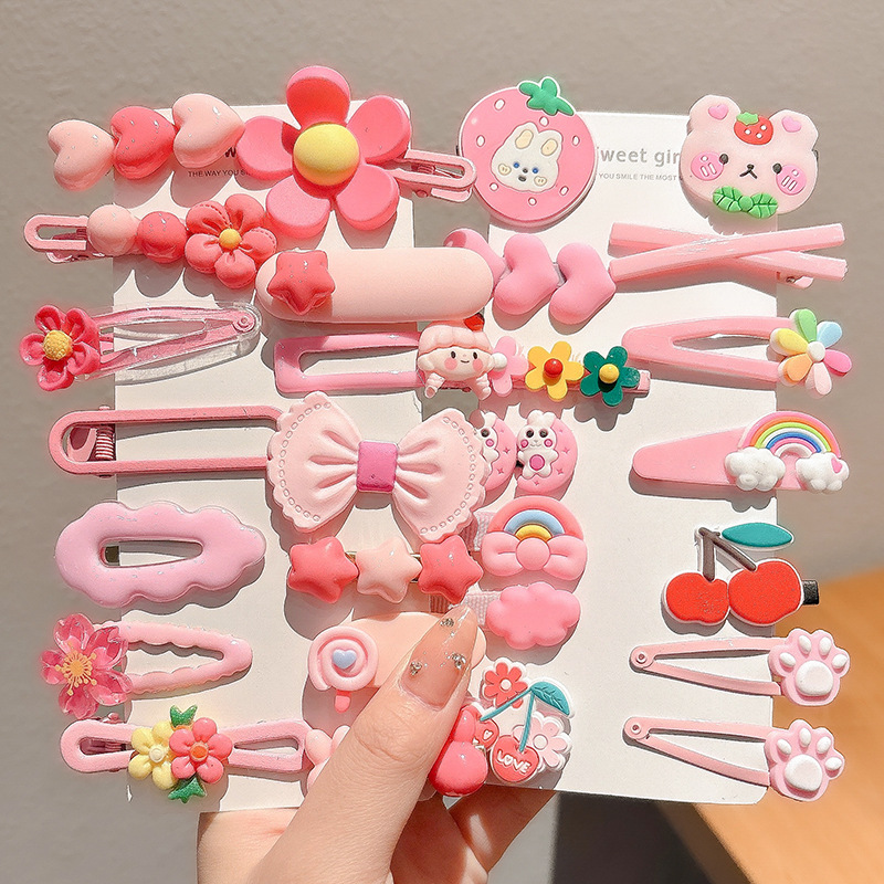 2024 nuevo clip BB de color lindo clip de cabello de boca de pato chica lateral clip de frange para niños tocado tarjeta de cabello rotura