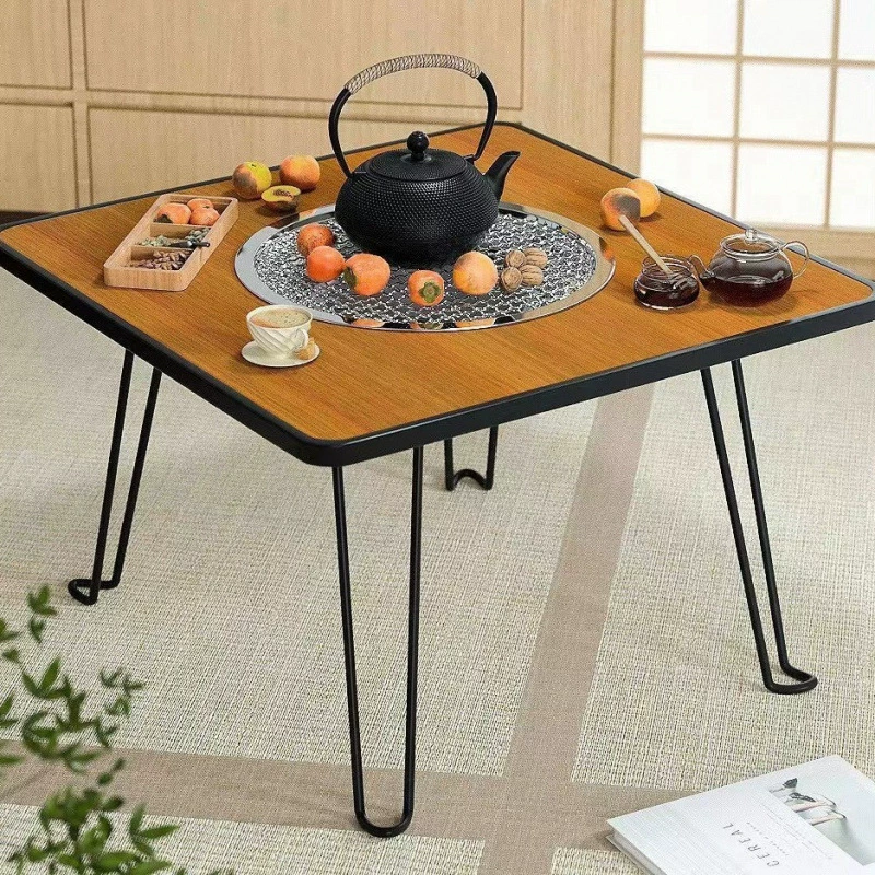 Кемпинг складной стол для барбекю Квадратный складной стол для печи Открытый повар складной стол Кемпинг барбекю стол приготовление чая стол