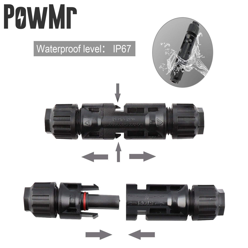 MC4公母插頭連接器光伏組件太陽能電池板連接器連接頭防水連接器