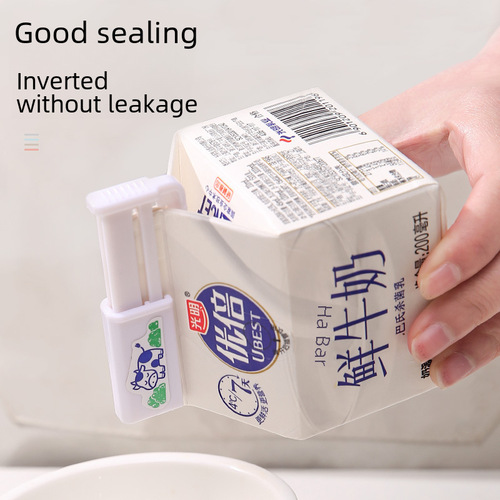 Milk Seal Clips 2-Pack Milk Container Sealing Clips Whipped Cream Seal Clips Retractable Fresh Preservation Clips