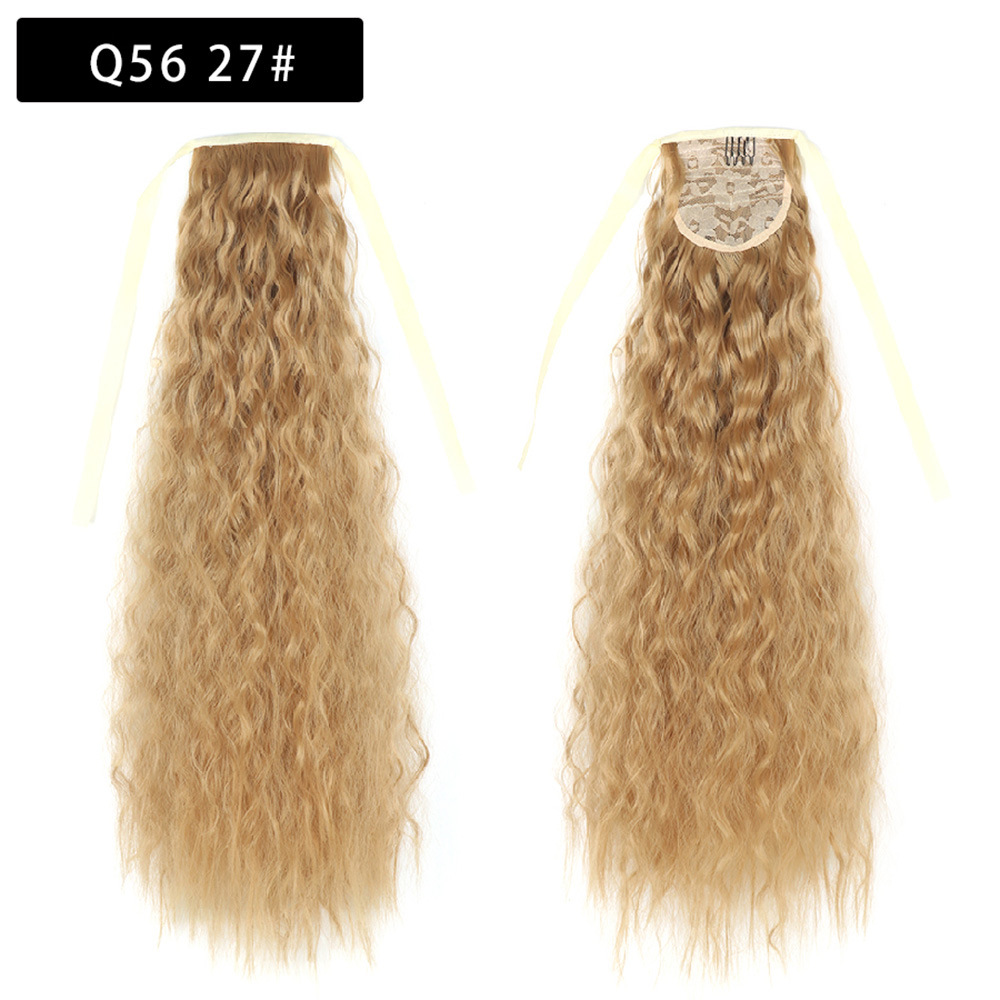 Peluca de cola de caballo de longitud media tiktok Red Seamless correa de maíz Cola de Caballo caliente multicolor fábrica al por mayor