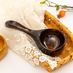 Household Japanese creative eating dry rice snail rice spoon solid wood water spoon small water ladle wooden soup spoon wholesale
