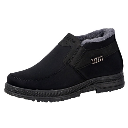 Men's Old Beijing Cotton Shoes Wholesale Manufacturer, Fleece Lined, Thick Winter Casual Shoes, Warm Snow Boots for Men