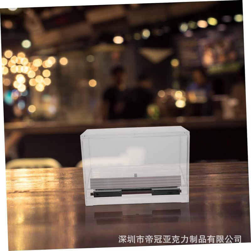 Acrylic Transparent Restaurant Cafe Fast Food Store Stationery Hall Straw Stirring Rod Pencil Storage Box Dispenser