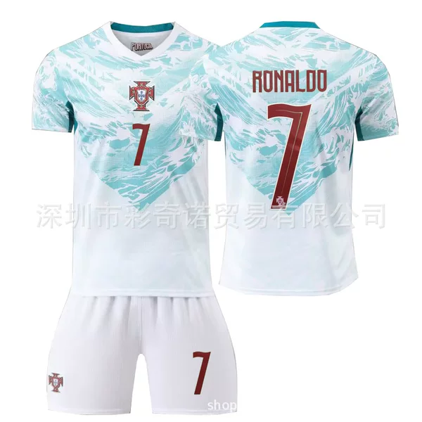 2627 World Cup New Portugal Away Football Jersey Number 7, 10, 21 Jota Commemorative Set Football Jersey Cross-Border