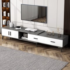 伸縮テレビキャビネットリビングルーム家庭用小戸型収納収納物一体2025新型床置き簡易テレビキャビネット