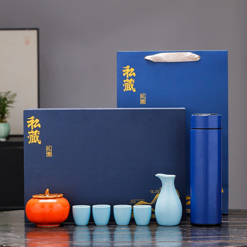 Керамические винные изделия Изоляция Бизнес-конференция Банкет Подарочная банка для хранения Пепельница Термальный кувшин Белый винный стакан Чайный кувшин