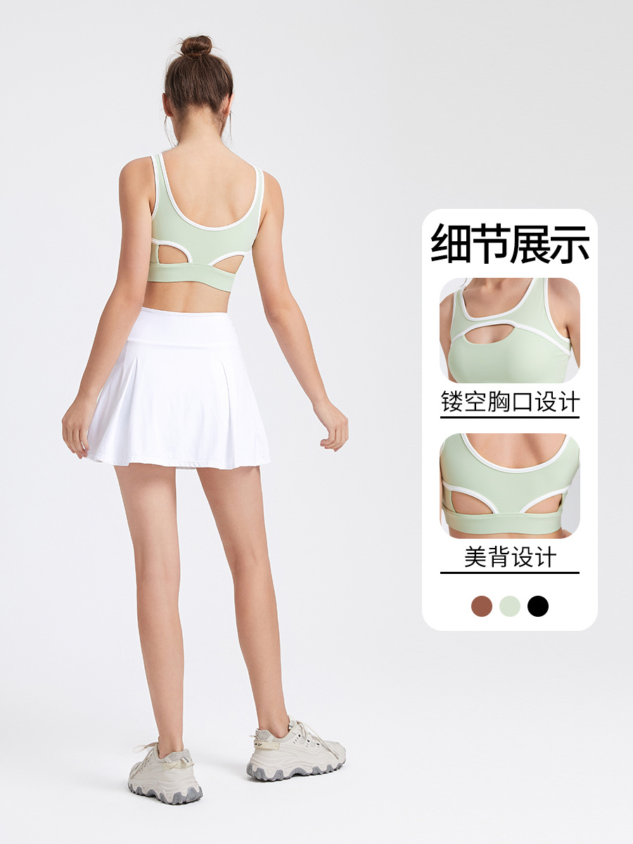 Ropa interior deportiva para mujeres primavera y verano nuevo estilo belleza espalda desgaste interior a prueba de golpes ropa de yoga camisola desgaste exterior running fitness sujetador