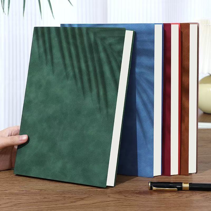 A5 Thickened Sheepskin Notebook for Business, Office, Students, and Exam Preparation; Simple B5 High-Appearance Soft Leather Notebook