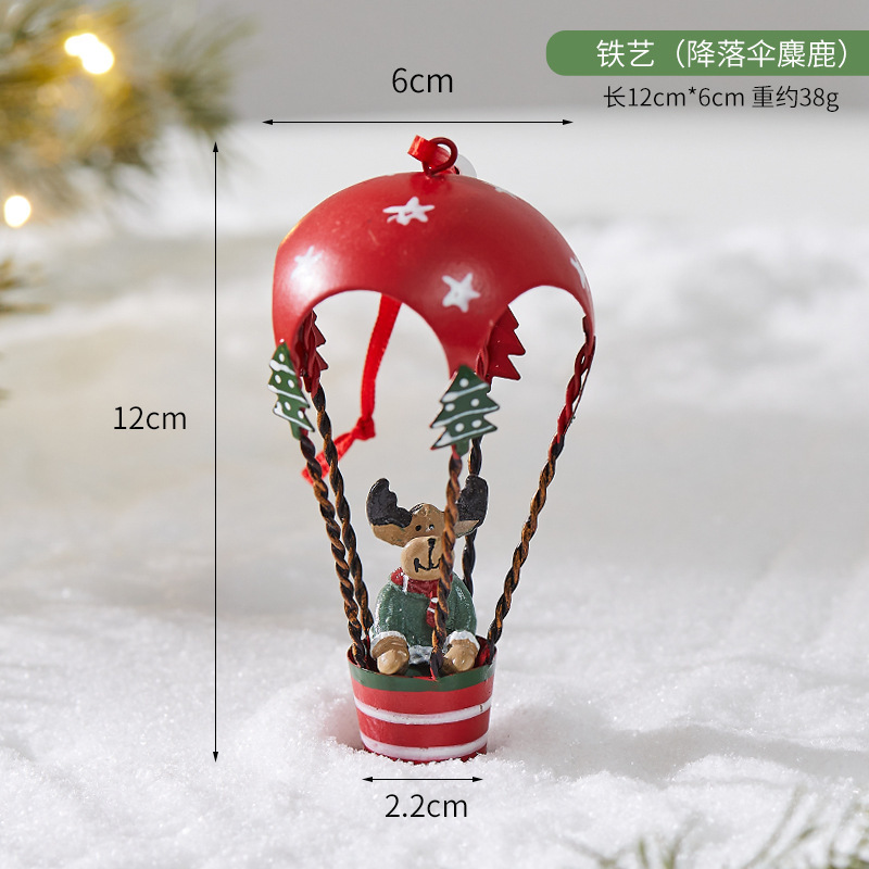 越境新品鉄芸クリスマスツリー小郵便箱サンタクロース雪だるまショーウインドー配置ストラップ飾り小置物|undefined