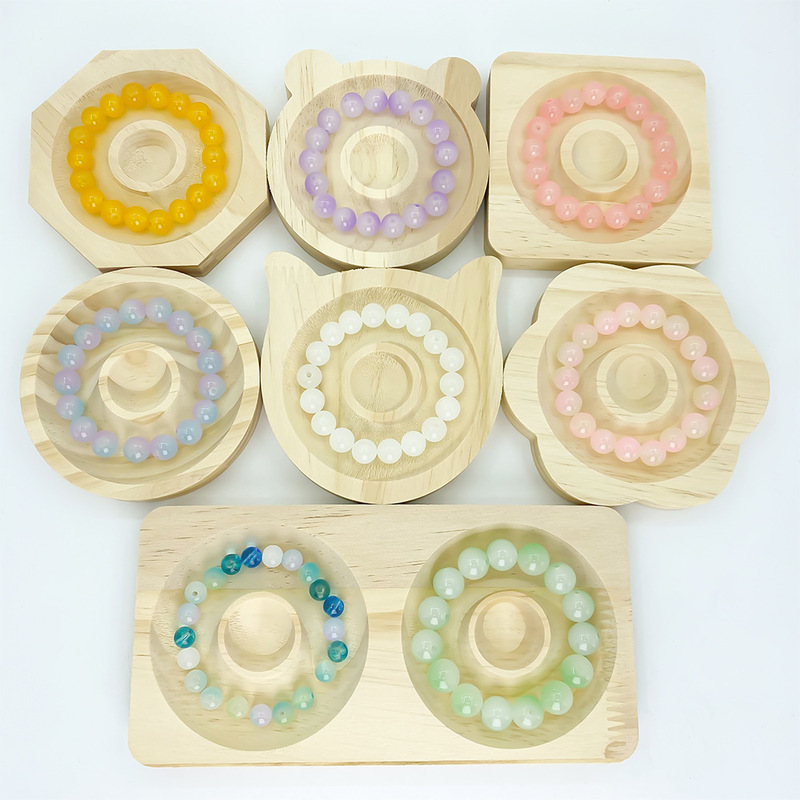 Solid Wood Display Tray for Bracelets, Square Display Stand for Jewelry, Storage Tray for Jewelry Solid Wood Display Tray for Bracelets, Square Display Stand for Jewelry, Storage Tray for Jewelry
