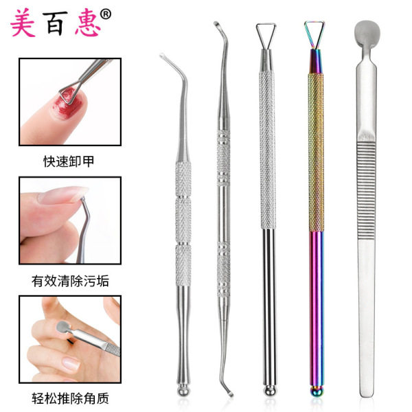 Exfoliating manicure tools set for nails stainless steel for…