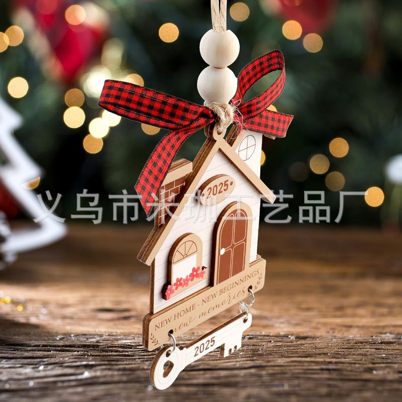2025年越境新築祝いギフト クリスマス 母の日 バレンタインデー 装飾品 玄関用丸型木製吊り飾り|undefined