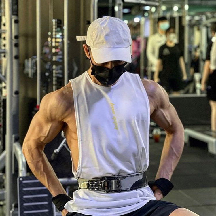 Ärmelloses, übergroßes Sport-Tanktop für Herren im Sommer und Jugend, trendige Herrenmarke, große, geteilte Ärmel_voghion.com