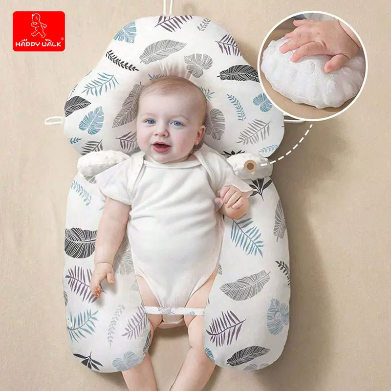 婴儿定型枕新生儿宝宝0到2岁夏季防偏头安抚枕头防惊跳四季亚马逊