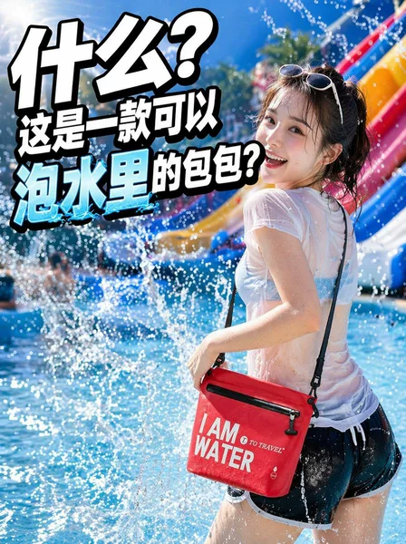Airtight Zipper Swimming Bag, Cross-Body Waterproof Mobile Phone Bag, Rafting and Snorkeling Storage Bag, Portable Touch-Screen Waterproof Bag