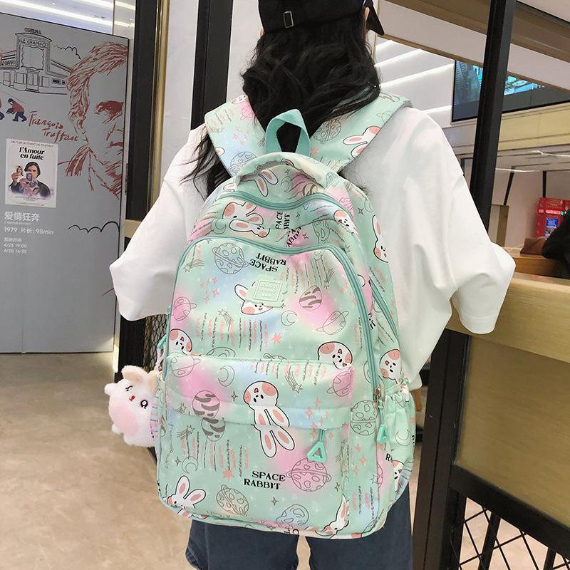 Backpack female 2023 new Korean version of everything personality fashion backpack travel backpack Korean version of high school students