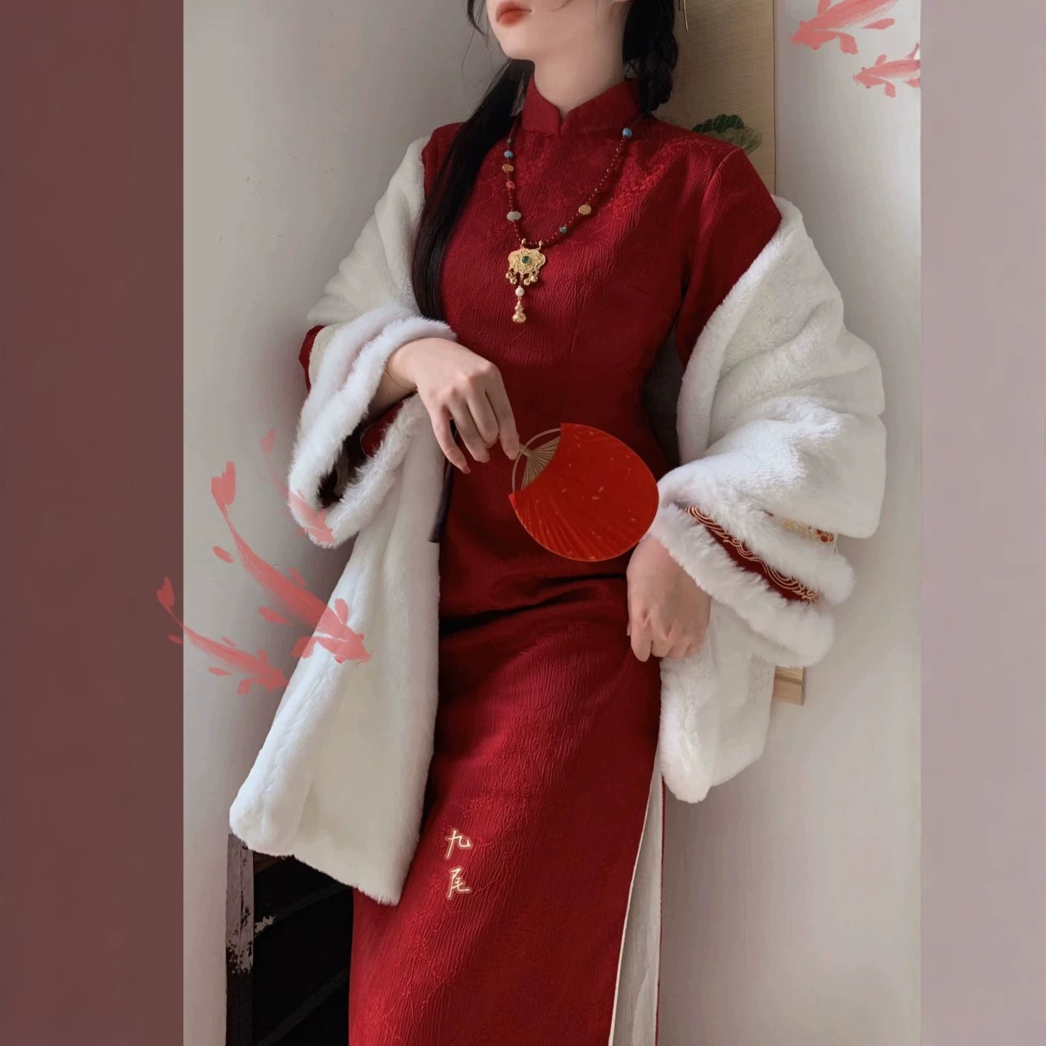 Y8H Original Design【Tuantuan】New Style Vest Qipao Set for Women, Improved Hanfu for Winter and New Year Wear