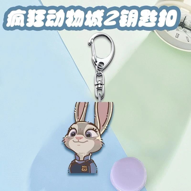 Colgante Mad Animal City Nick Judy llavero acrílico doble cara de alto valor de la cara bolsas escolares adornos colgantes regalos