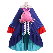 超时空辉夜姬cos服月见八千代和风樱花印花露肩cosplay动漫服装