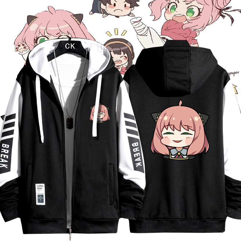 Spy Playhouse Second Dimension Expression Bag Cartoon Clothes Casual Hooded Sweater Jacket Summer Loose Jacket for Men Spy Playhouse Second Dimension Expression Bag Cartoon Clothes Casual Hooded Sweater Jacket Summer Loose Jacket for Men