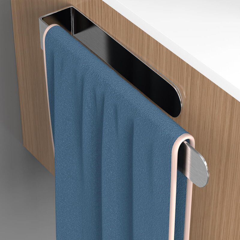 Stainless Steel Cross-Border U-Shaped Towel Bar, Hand Towel Rack, Bathroom Hand Towel Hanging Rod, Hook, Multi-Purpose Wall-Mounted for Bathroom
