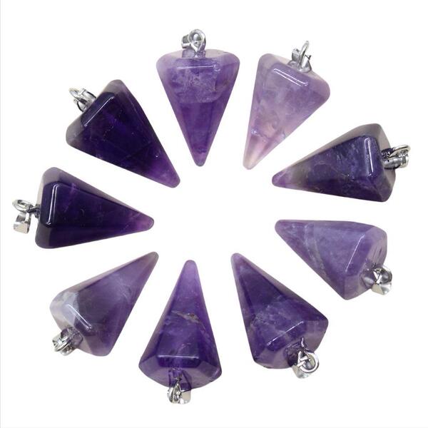 Organic agate hexagonal pendant