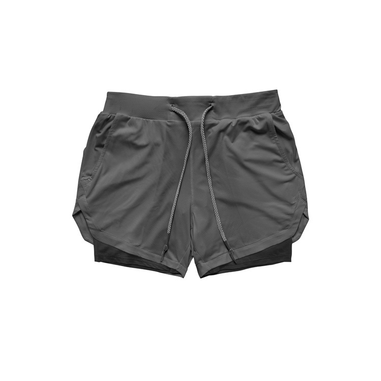 1 Cross-Border Sommer-Sportshorts für Herren, doppellagig, schnelltrocknend, atmungsaktiv, für Squat-Jogging, Workout, Freizeit und Basketball_voghion.com