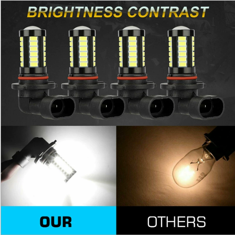 Прямой поставщик: автомобильная LED противотуманная фара 9005 9006-5730-33SMD белый свет передний противотуманный свет анти-туман
