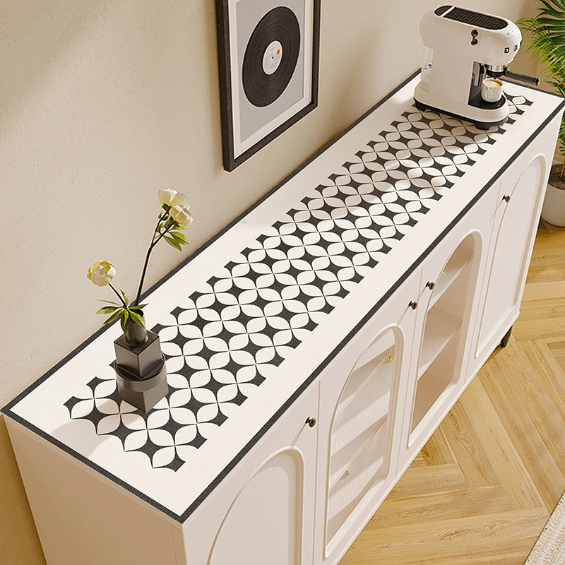 Zapatero gabinete estera de mesa pasillo aparador estera del Gabinete mantel desechable a prueba de aceite impermeable estera de mesa de té TV gabinete estera protectora