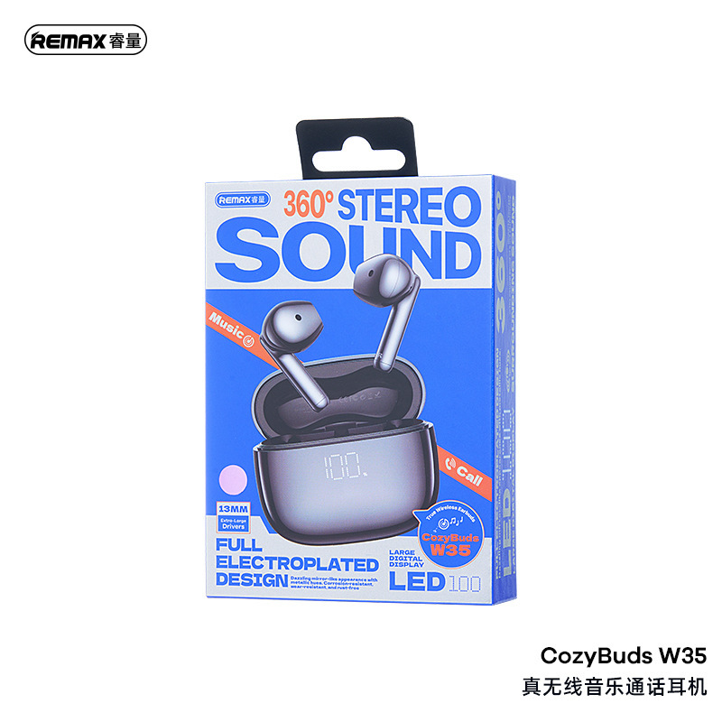 REMAXナノメッキ真 � � ワイヤレス5.4ブルートゥース音楽通话电位数表示ヘッドフォンステレオW35|undefined