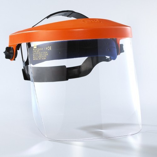 蓝鹰打磨PC透明防冲击面罩全面具实验室牙科面屏防化喷溅K4+K25N