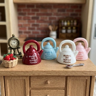 迷你仿真茶壶套装 过家家厨房玩具 娃娃屋微缩餐厨具摆件