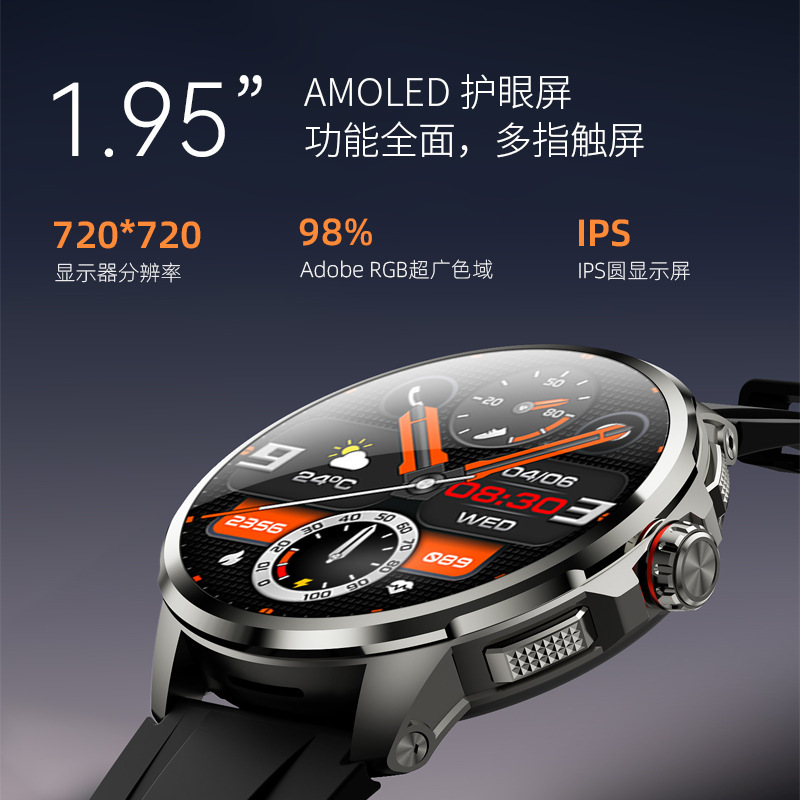 Plug-in card H99 large screen pull-out camera multi-function sports phone watch 5G full netcom smart watch