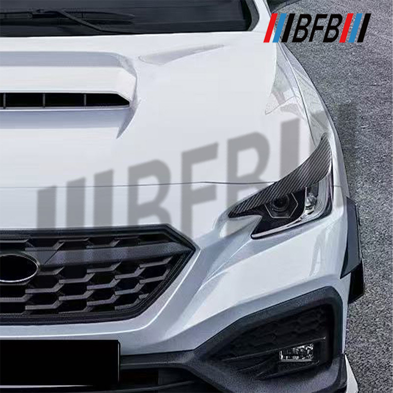 Suitable for 23-27 Subaru WRX dry carbon fiber headlight eyebrow covers WRX dry carbon front headlight LED eyebrow cover shell