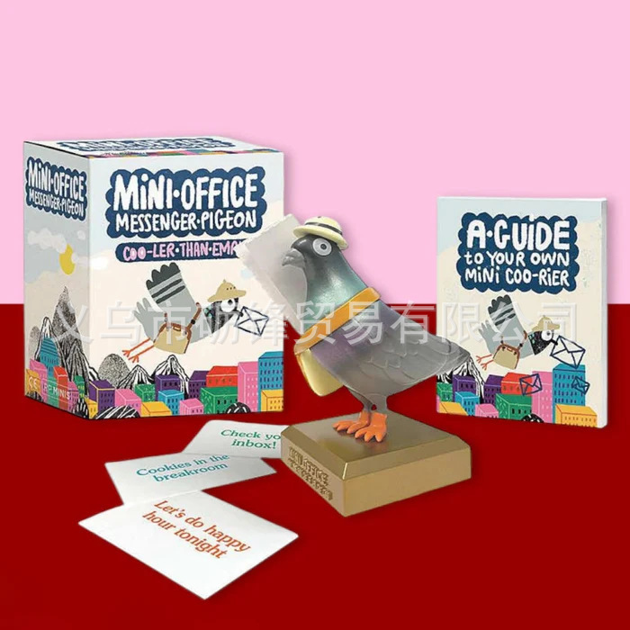 Mini Office Carrier Pigeon迷你信鸽存储小便笺的信鸽摆件|undefined