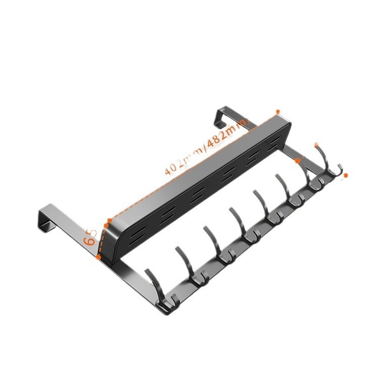 Nuevo perforación libre de doble capa percha de ropa dormitorio en la puerta de gancho de la puerta trasera percha de ropa percha de sombrero percha de almacenamiento percha de almacenamiento