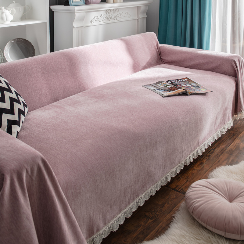 Thickened Nordic Solid Color Simple Chenille Sofa Cover Cloth Sofa Towel Four-Season Universal Sofa Cover Non-Slip Sofa Cushion