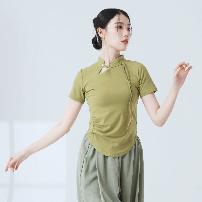 Modern base body-friendly retro cheongsam, sports clothing, long-sleeve, Chinese style