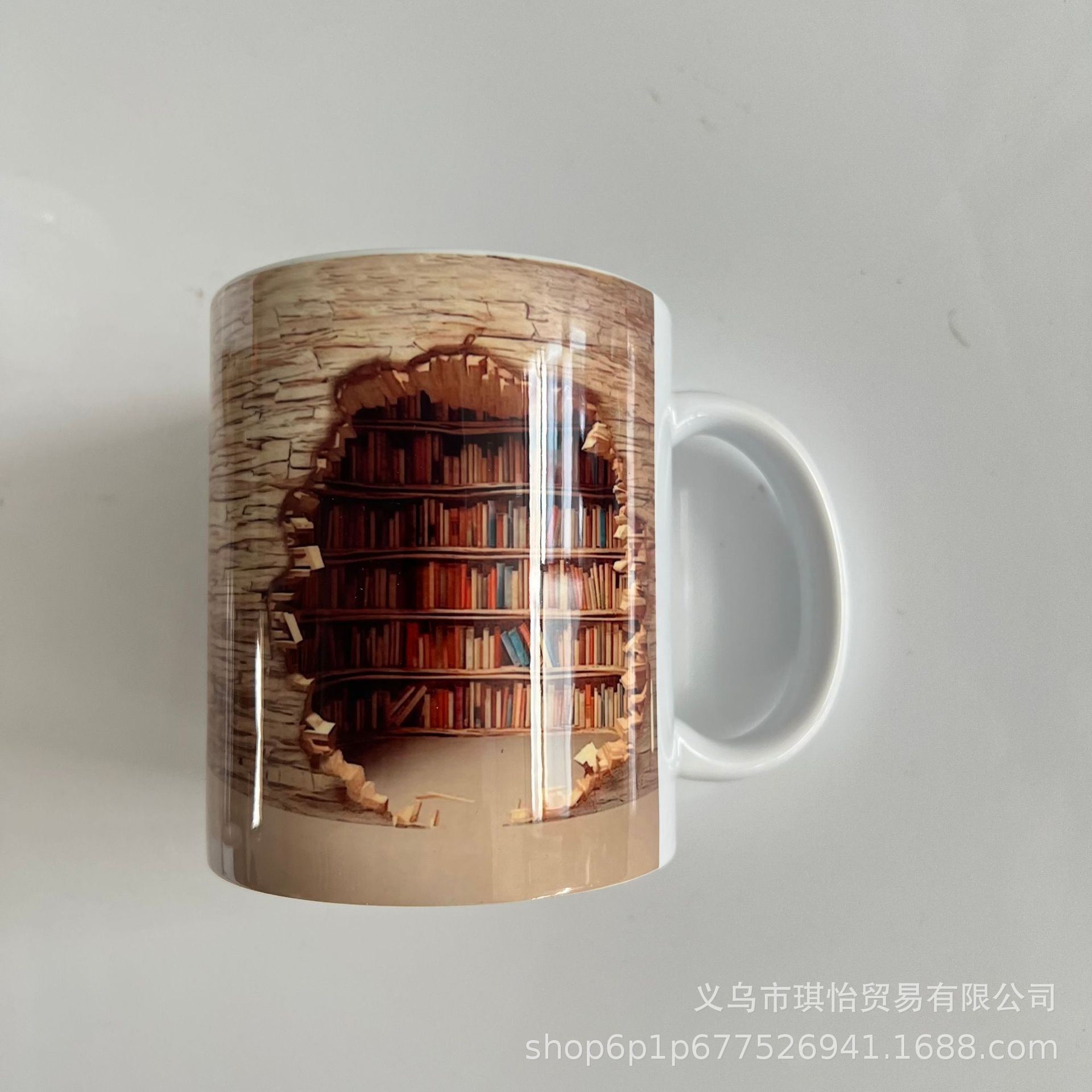 2023 transfronterizo nuevo de cerámica 3D estantería taza de diseño de arte creativo multiusos taza