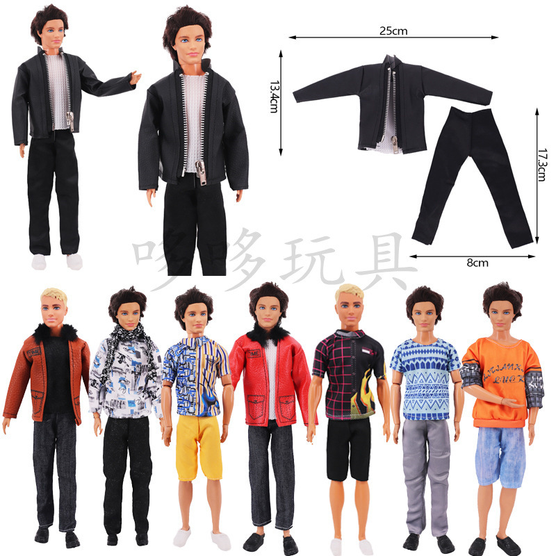 European and American 6 Points 30cm Barbie Ken Men's Casual Fashion Baby Clothes Men's Suits Children's Toy Clothes
