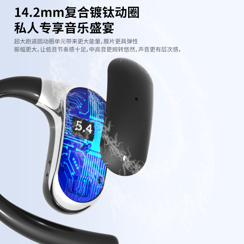 Cross-Border Popular Open Bluetooth Headset, Sports Long-Wearing Painless Ai Smart Translation Headset, New Bluetooth 5.4